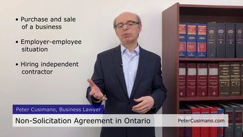 Non-Solicitation Agreement in Ontario, Canada