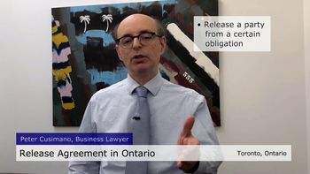 Release Agreement in Ontario, Canada