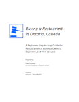 Buying a Restaurant in Ontario, Canada